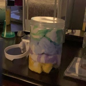 Makeup head bands,new lipstick,maskera and skincar gloves